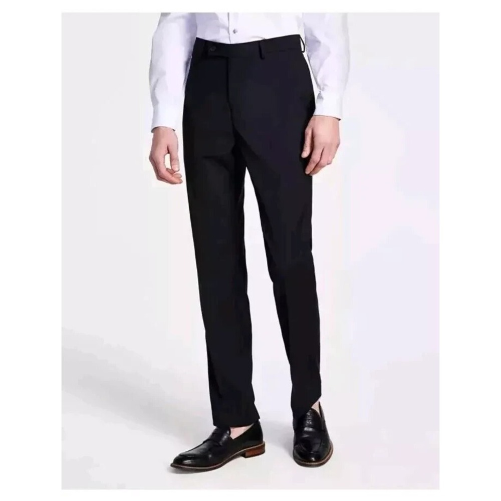 Calvin Klein Dress Pants 38Wx32L Slim‎ Fit Jerome Performance Black E06820
